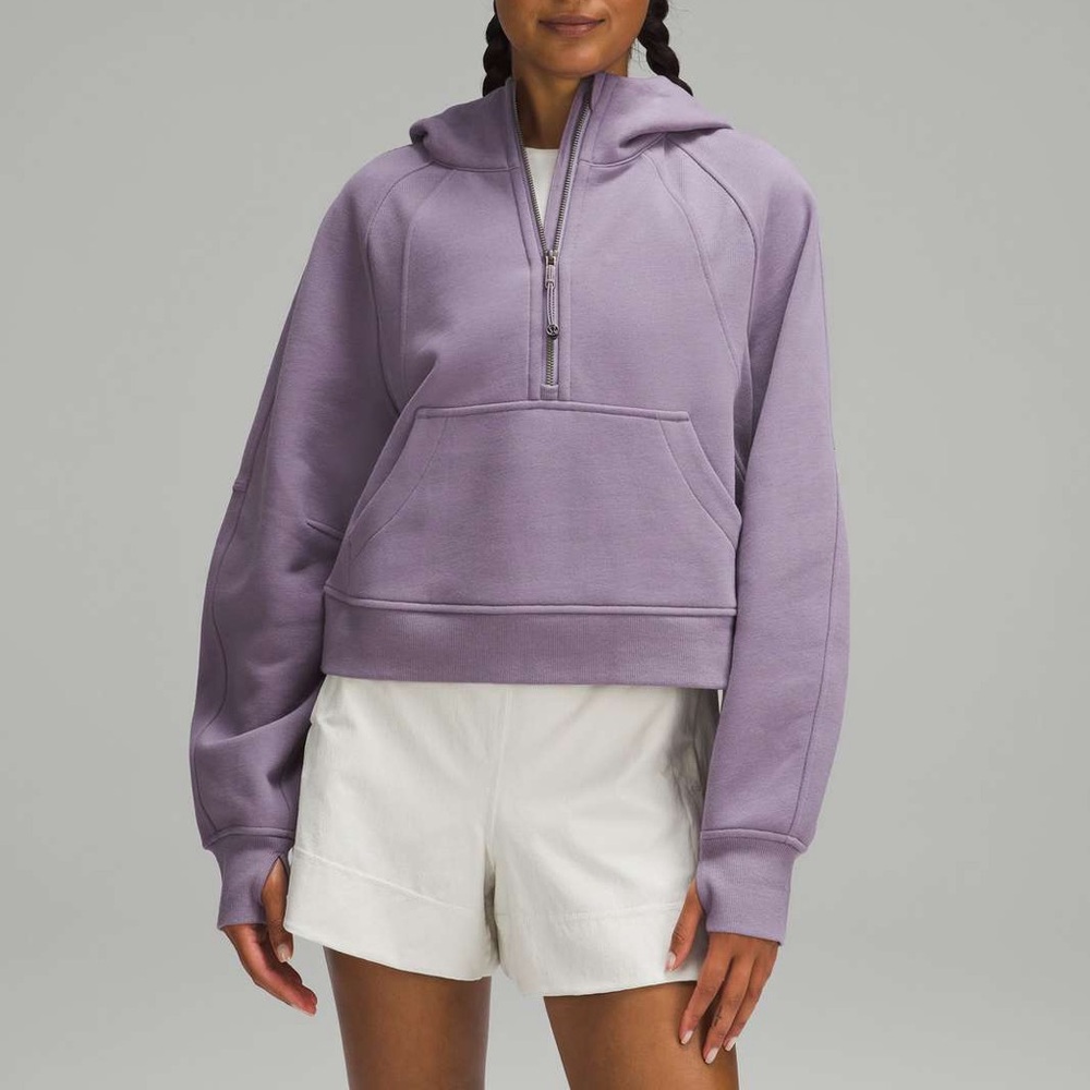 Lululemon Women's Purple Half-Zip Hoodie in Purple Ash